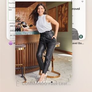 Evereve Commando Faux Leather Cropped Pant